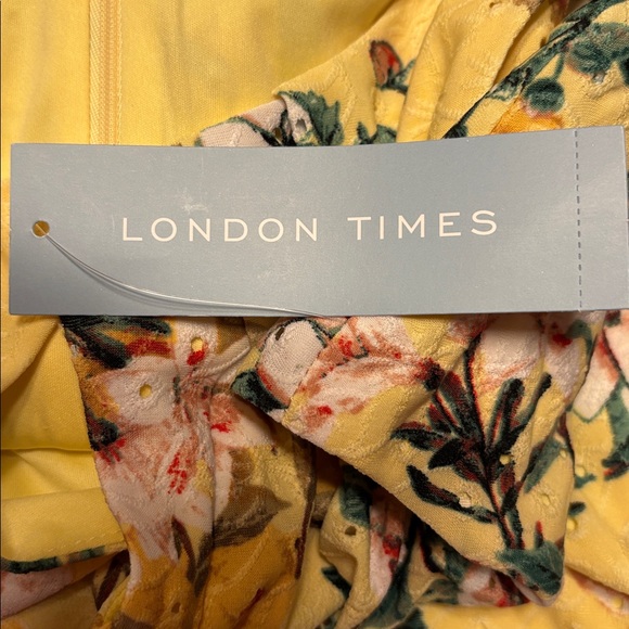 London Times Floral Yellow Dress - Picture 4 of 9